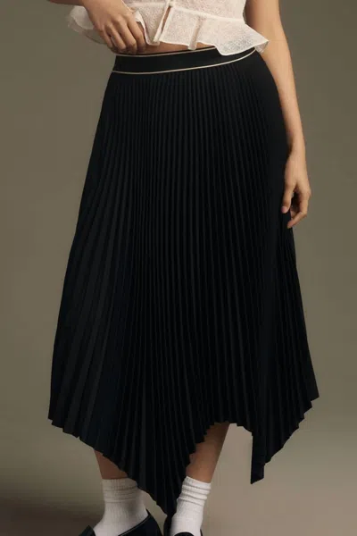 Bishop + Young Morgan Pleated Skirt In Black In Multi