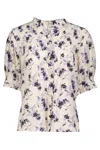 Bishop + Young Women's Nadria Blouse In Iris Print In Multi