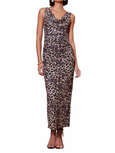 Bishop + Young Women's Natasha Ruched Dress In Multi Color In Blue