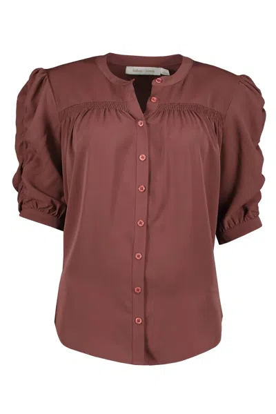 Bishop + Young Women's Rachel Blouse In Anise In Brown