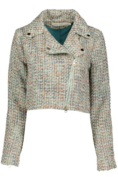 Bishop + Young Women's Romantic Flair Emile Moto Jacket In Jade In Multi