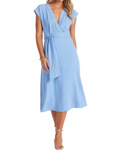 Bishop + Young Salerno Trim Detail Dress In Blue