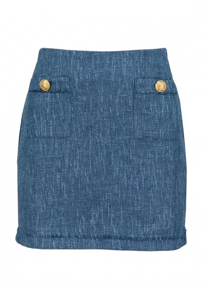 Bishop + Young Women's Tweed Skirt In Blue