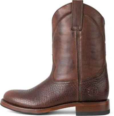 Pre-owned Bison American  Men's Roper Boot Style 1000 In Brown