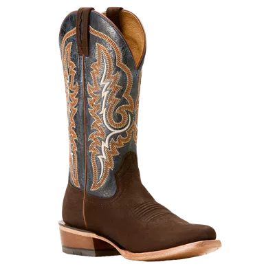 Pre-owned Bison Ariat Men's Futurity Relentless Bama Chocolate  Fury Cowboy Boot 10053825 In Brown