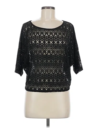 Pre-owned Bisou Bisou 3/4 Sleeve T-shirt In Black