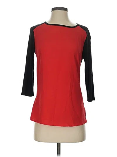 Pre-owned Bisou Bisou 3/4 Sleeve T-shirt In Red