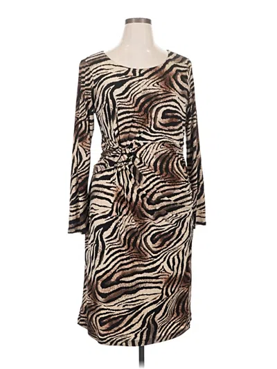 Pre-owned Bisou Bisou Casual Dress In Brown