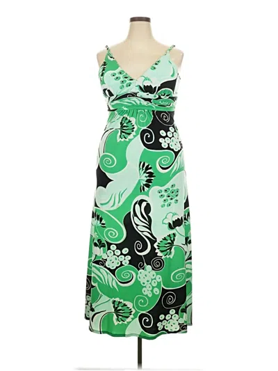 Pre-owned Bisou Bisou Casual Dress In Green
