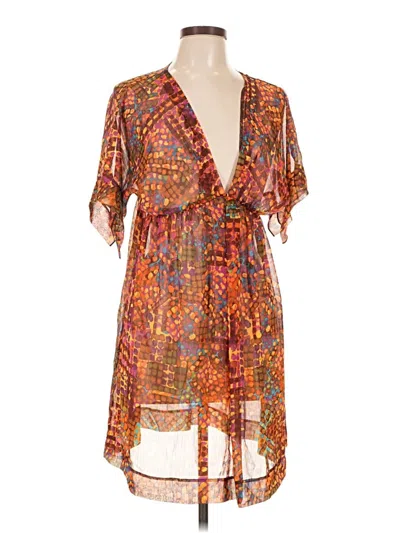 Pre-owned Bisou Bisou Casual Dress In Orange