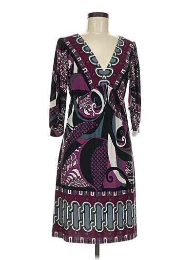 Pre-owned Bisou Bisou Casual Dress In Purple