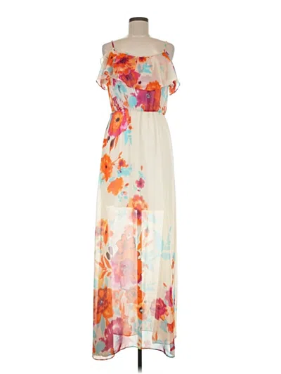 Pre-owned Bisou Bisou Casual Dress In White