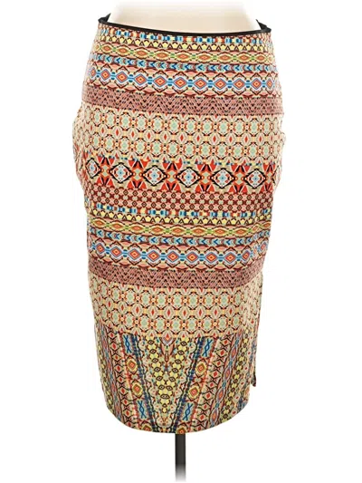 Pre-owned Bisou Bisou Casual Skirt In Tan