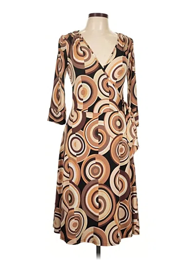 Pre-owned Bisou Bisou Cocktail Dress In Brown