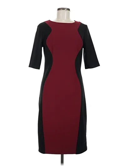 Pre-owned Bisou Bisou Cocktail Dress In Burgundy