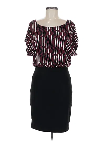 Pre-owned Bisou Bisou Cocktail Dress In Burgundy
