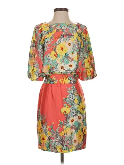 Pre-owned Bisou Bisou Cocktail Dress In Orange