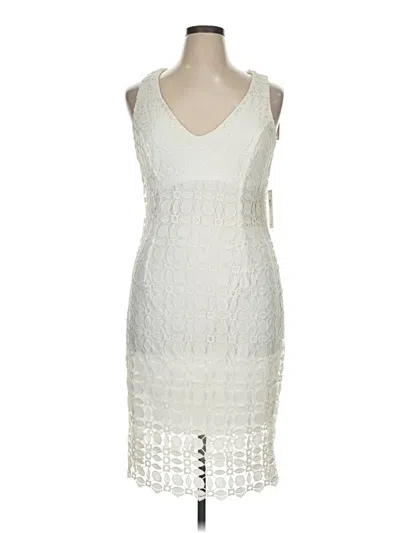 Pre-owned Bisou Bisou Cocktail Dress In White