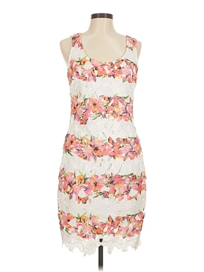 Pre-owned Bisou Bisou Cocktail Dress In White