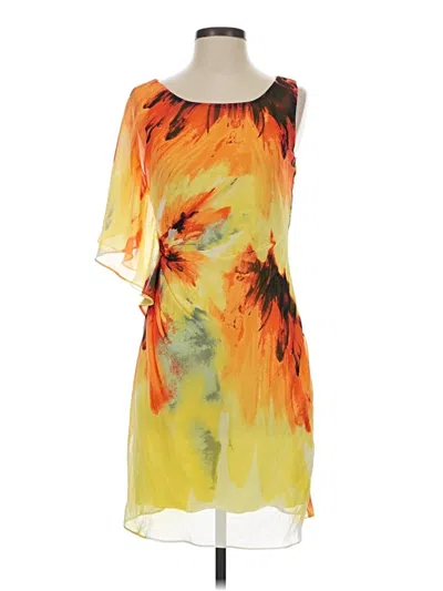 Pre-owned Bisou Bisou Cocktail Dress In Yellow