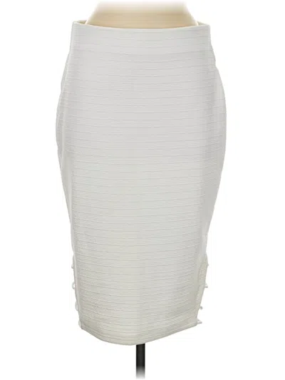 Pre-owned Bisou Bisou Formal Skirt In Ivory