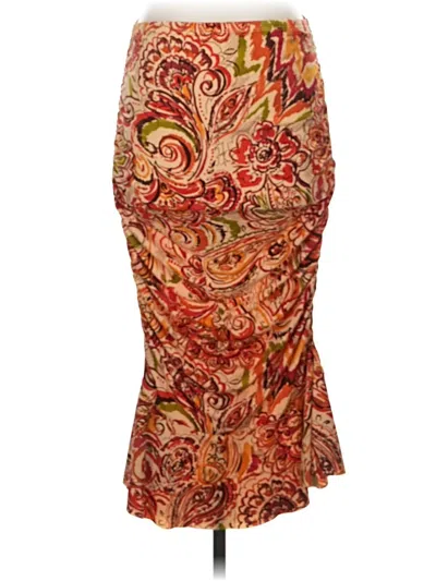 Pre-owned Bisou Bisou Formal Skirt In Red