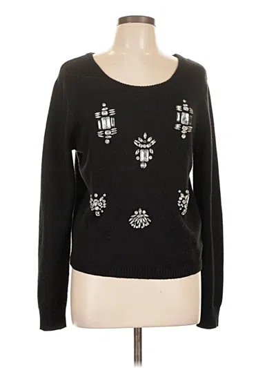 Pre-owned Bisou Bisou Pullover Sweater In Black