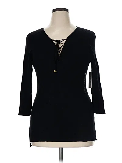 Pre-owned Bisou Bisou Pullover Sweater In Black