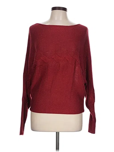 Pre-owned Bisou Bisou Pullover Sweater In Burgundy