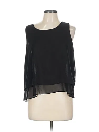Pre-owned Bisou Bisou Sleeveless Blouse In Black
