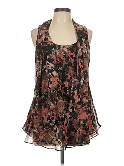 Pre-owned Bisou Bisou Sleeveless Blouse In Black