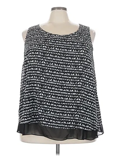 Pre-owned Bisou Bisou Sleeveless Blouse In Black