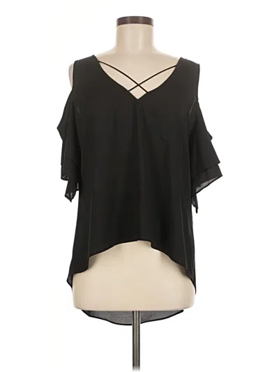 Pre-owned Bisou Bisou Sleeveless Blouse In Black