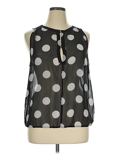 Pre-owned Bisou Bisou Sleeveless Blouse In Black