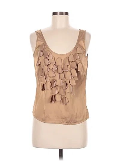 Pre-owned Bisou Bisou Sleeveless Blouse In Brown