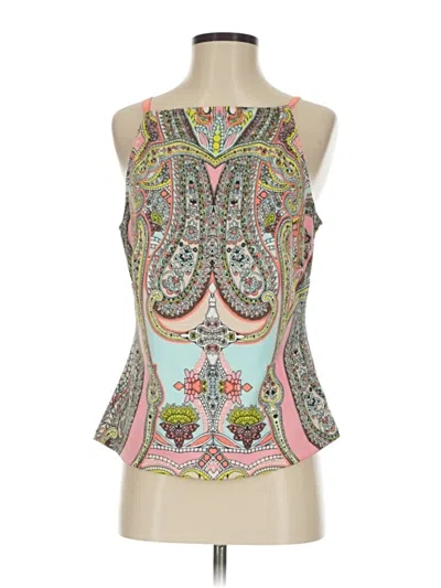 Pre-owned Bisou Bisou Sleeveless Blouse In Green
