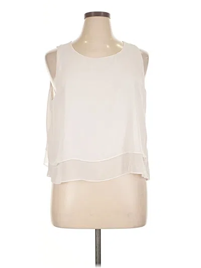 Pre-owned Bisou Bisou Sleeveless Blouse In Ivory