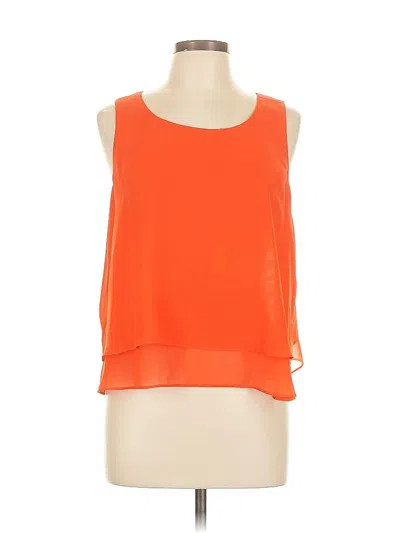 Pre-owned Bisou Bisou Sleeveless Blouse In Orange