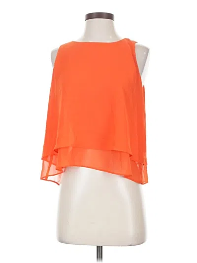 Pre-owned Bisou Bisou Sleeveless Blouse In Orange