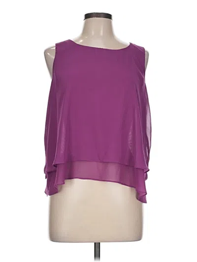 Pre-owned Bisou Bisou Sleeveless Blouse In Purple