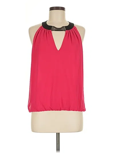 Pre-owned Bisou Bisou Sleeveless Blouse In Red