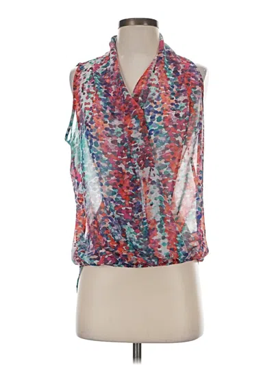 Pre-owned Bisou Bisou Sleeveless Blouse In Teal