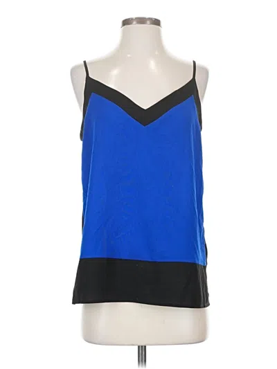 Pre-owned Bisou Bisou Sleeveless Top Blue Halter Neckline Tops