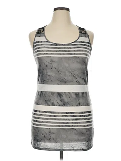 Pre-owned Bisou Bisou Tank Top Gray Halter Neckline Tops