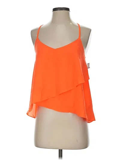 Pre-owned Bisou Bisou Tank Top Orange Halter Neckline Tops