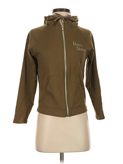 Pre-owned Bisou Bisou Zip Up Hoodie In Brown