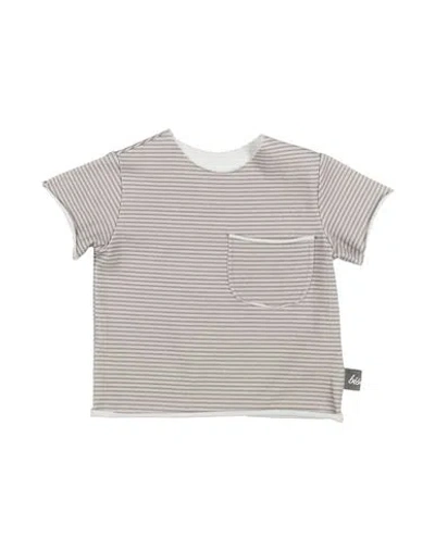 Bisous Babies'  Newborn Boy T-shirt Light Grey Size 3 Cotton, Elastane