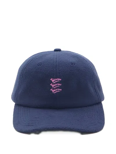 Bisous Skateboards Logo-embroidered Baseball Cap In Blue