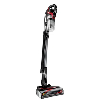 Bissell Clean View Pet Slim Corded Stick Vacuum In Black With Gray And Red Accents