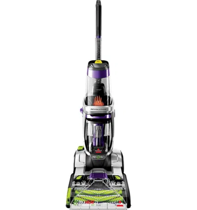 Bissell Proheat 2x Revolution Pet Pro Plus Carpet Cleaner In Gray With Black And Purple Accents